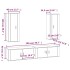 Set de muebles de TV 4 pzas madera contrachapada roble