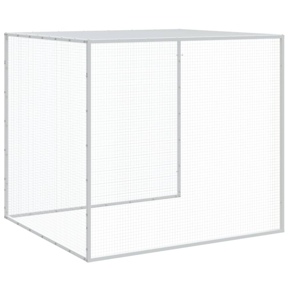 Gallinero con techo acero galvanizado antracita 603x98x90