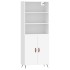 Aparador alto madera contrachapada blanco 69,5x34x180