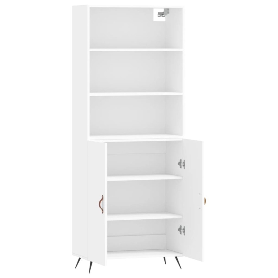 Aparador alto madera contrachapada blanco 69,5x34x180