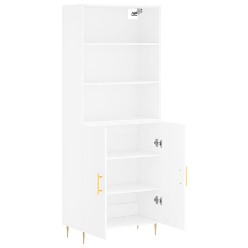 Aparador alto madera contrachapada blanco 69,5x34x180