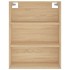 Aparador alto madera contrachapada color roble 69,5x34x180