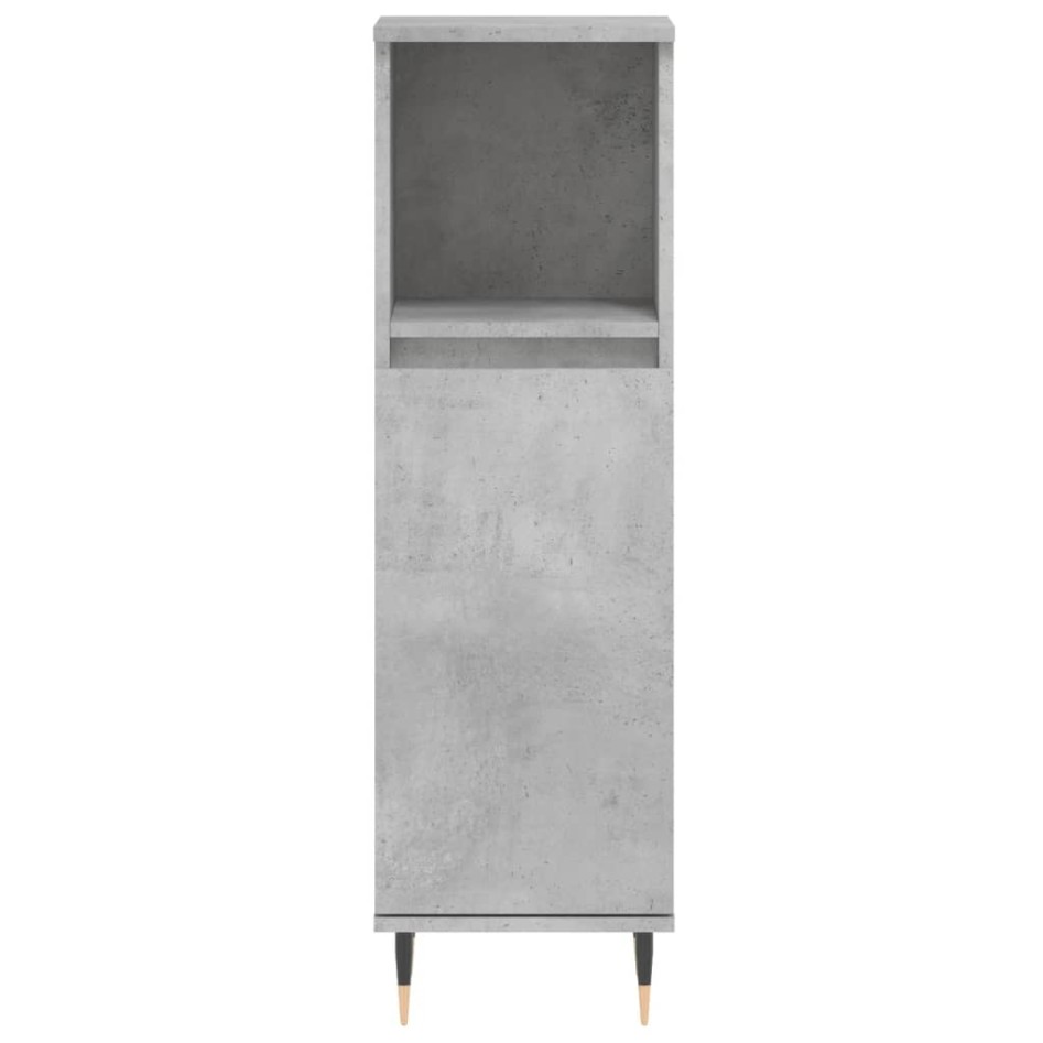 Set muebles de baño 2 piezas madera contrachapada gris