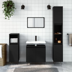 Juego de muebles de baño 3 pzas madera contrachapada