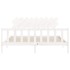 Estructura cama de matrimonio con cabecero madera maciza