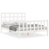 Estructura cama de matrimonio con cabecero madera maciza