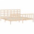 Estructura de cama con cabecero madera maciza 180x200
