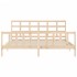 Estructura de cama con cabecero madera maciza 180x200