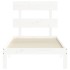 Estructura de cama individual con cabecero madera maciza