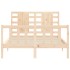 Estructura de cama con cabecero madera maciza 120x200