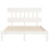 Estructura cama de matrimonio con cabecero madera maciza