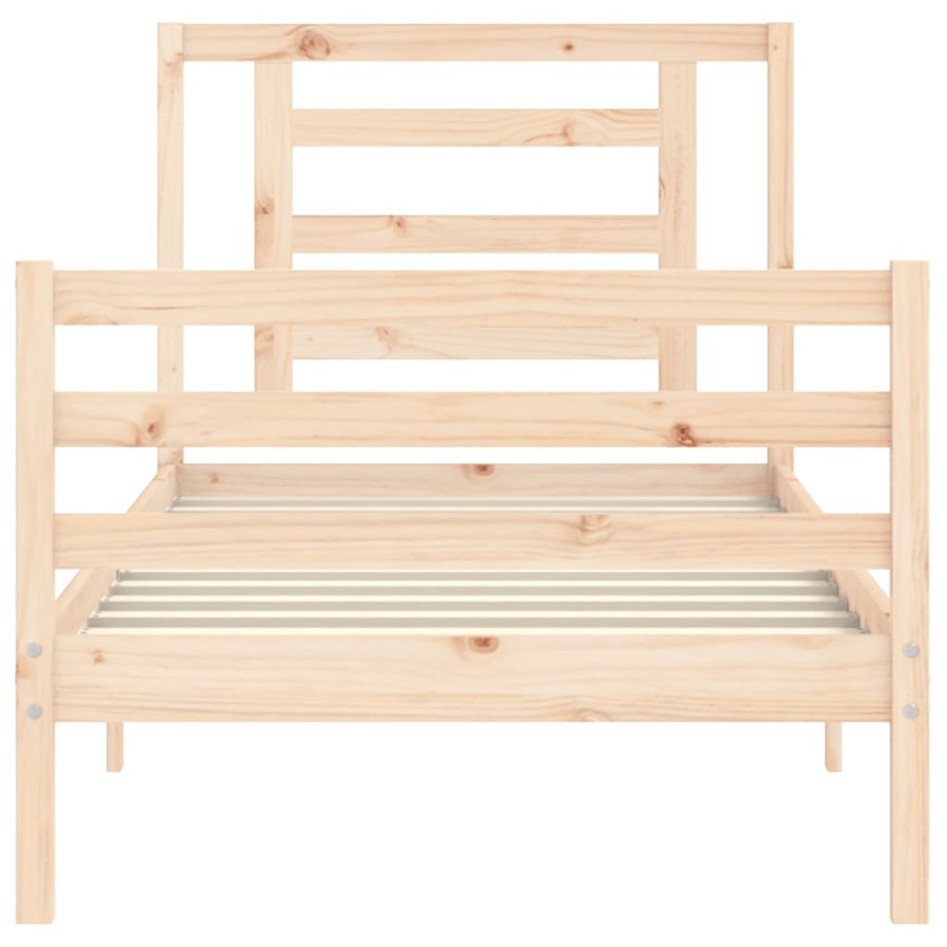 Estructura de cama con cabecero madera