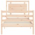 Estructura de cama individual con cabecero madera