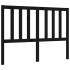 Estructura de cama con cabecero madera maciza negro 120x200