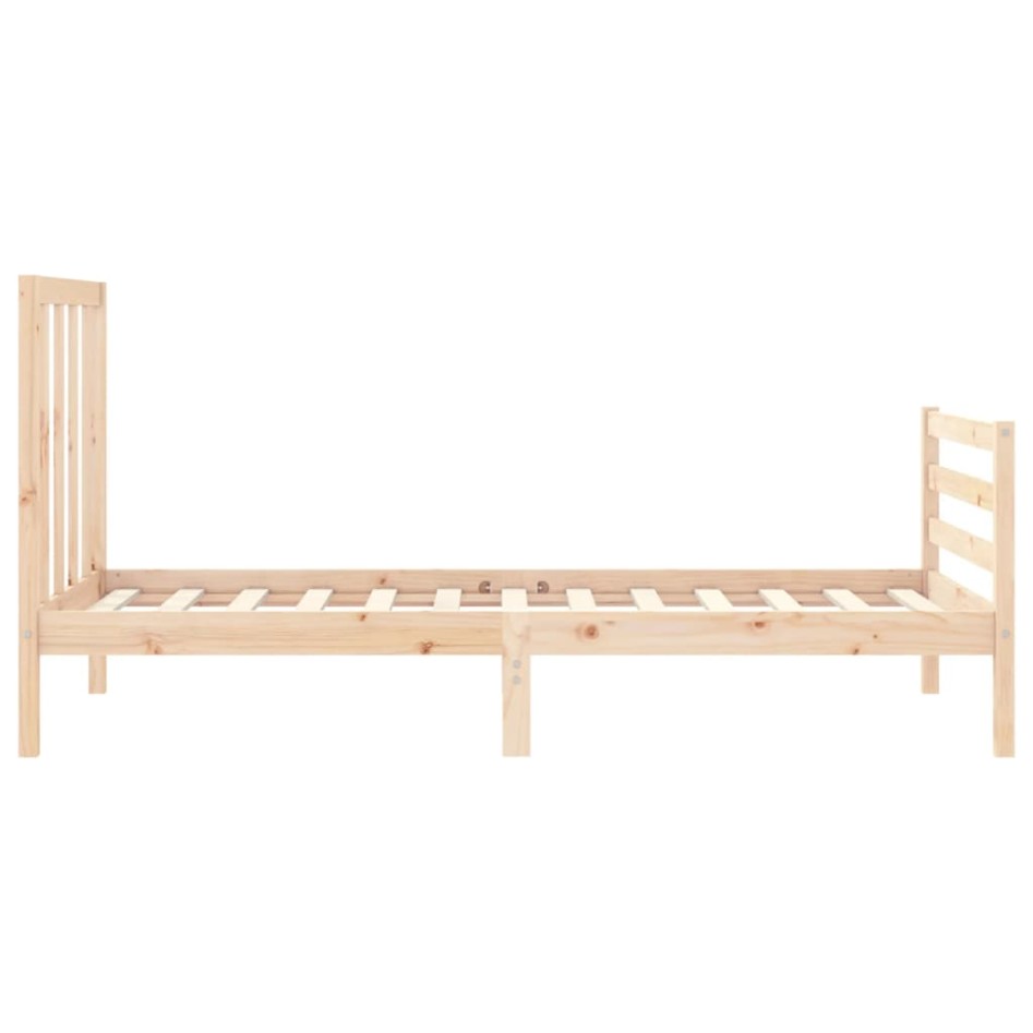 Estructura de cama individual con cabecero madera