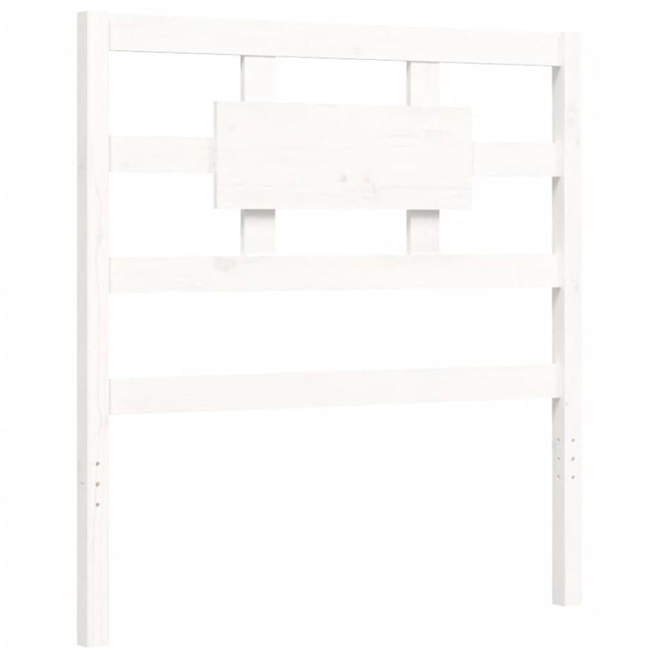 Estructura de cama con cabecero madera maciza