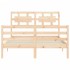 Estructura de cama de matrimonio con cabecero madera