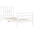 Estructura de cama con cabecero madera maciza