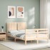 Estructura de cama de matrimonio con cabecero madera