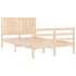 Estructura de cama de matrimonio con cabecero madera