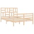 Estructura de cama con cabecero madera maciza 120x200