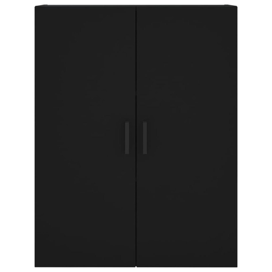 Aparador alto madera contrachapada negro 69,5x34x180