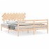 Estructura de cama con cabecero madera maciza 160x200