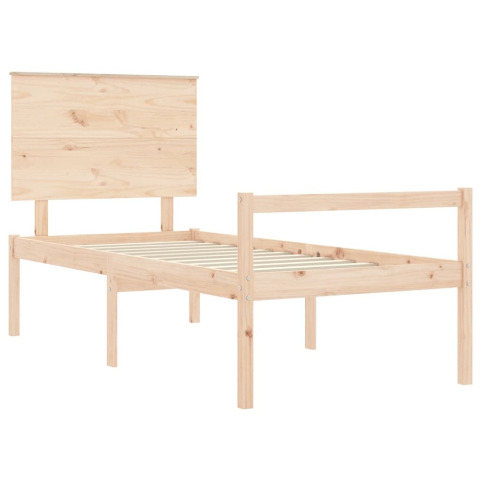 Cama para personas mayores con cabecero madera