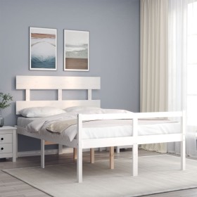 Cama para personas mayores con cabecero madera maciza