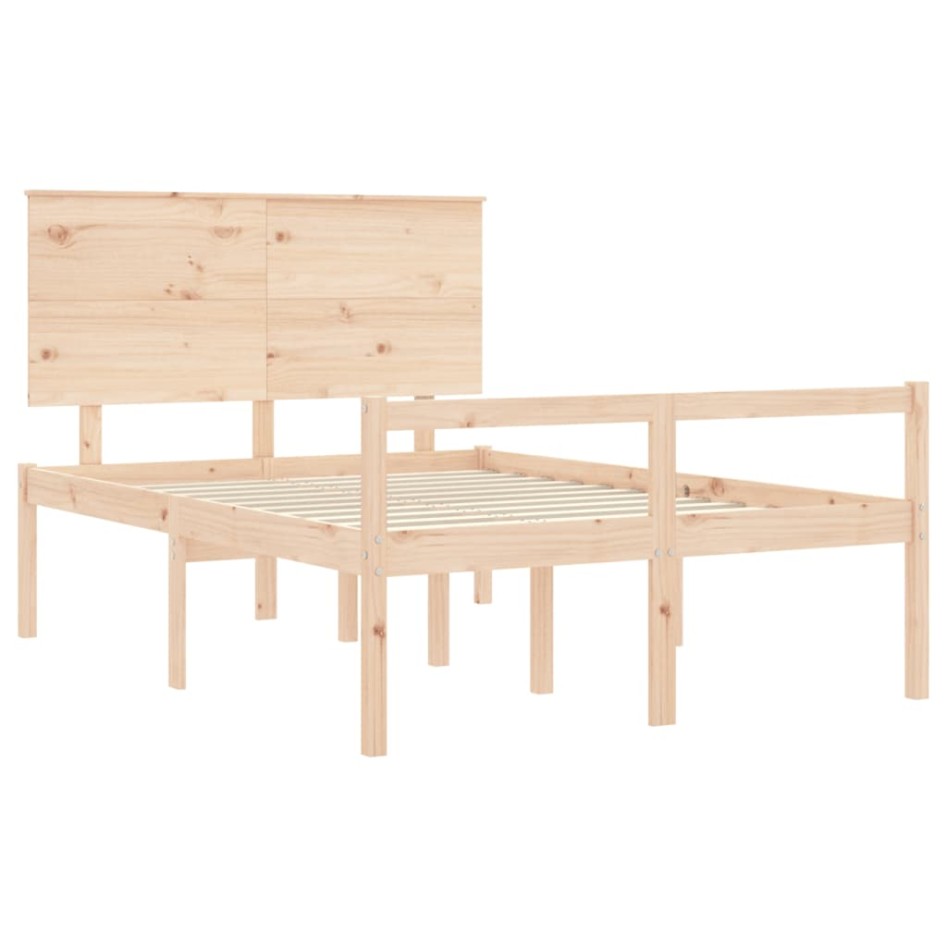 Cama para personas mayores con cabecero madera maciza