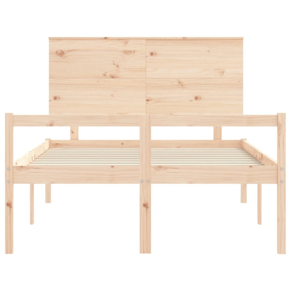 Cama para personas mayores con cabecero madera maciza