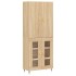 Aparador alto madera contrachapada color roble 69,5x34x180