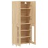 Aparador alto madera contrachapada color roble 69,5x34x180