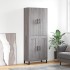 Aparador alto madera contrachapada gris sonoma 69,5x34x180