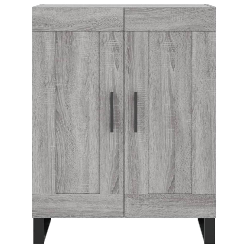 Aparador alto madera contrachapada gris sonoma 69,5x34x180