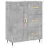 Aparador alto madera contrachapada gris hormigón 69,5x34x180