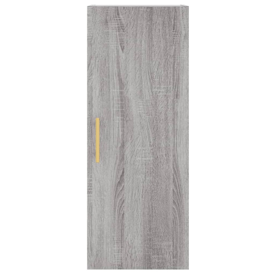 Aparador alto madera contrachapada gris Sonoma 34,5x34x180