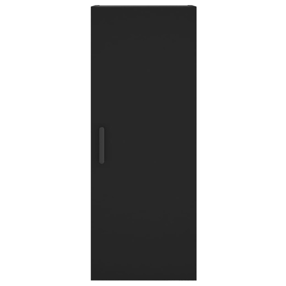 Aparador de madera contrachapada negro 34,5x34x180