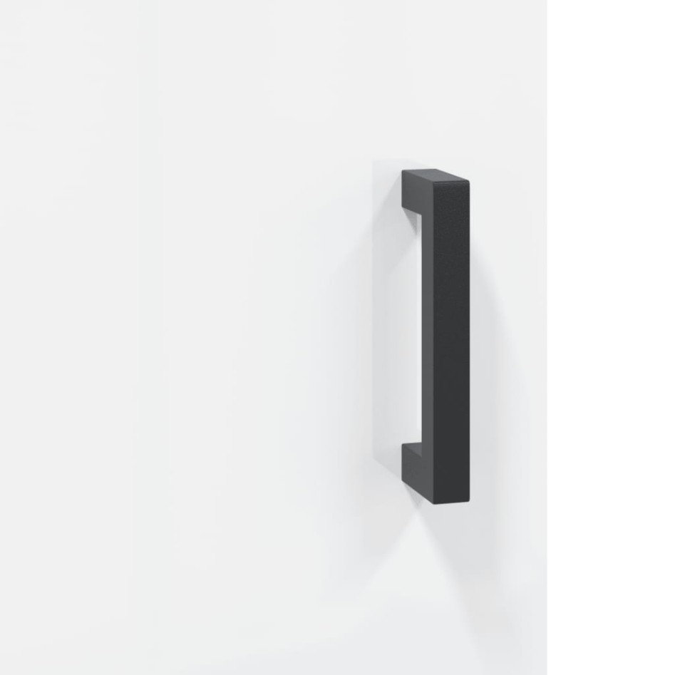 Aparador alto madera contrachapada blanco brillo 34,5x34x180