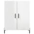 Aparador alto madera contrachapada blanco brillo 69,5x34x180
