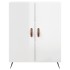 Aparador alto madera contrachapada blanco brillo 69,5x34x180