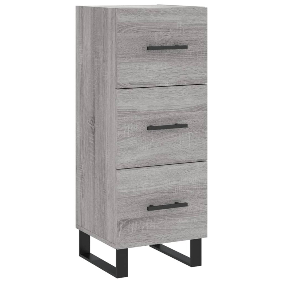 Aparador alto madera contrachapada gris Sonoma 34,5x34x180