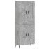 Aparador alto madera contrachapada gris hormigón 69,5x34x180