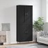 Aparador alto madera contrachapada negro 69,5x34x180