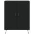 Aparador alto madera contrachapada negro 69,5x34x180