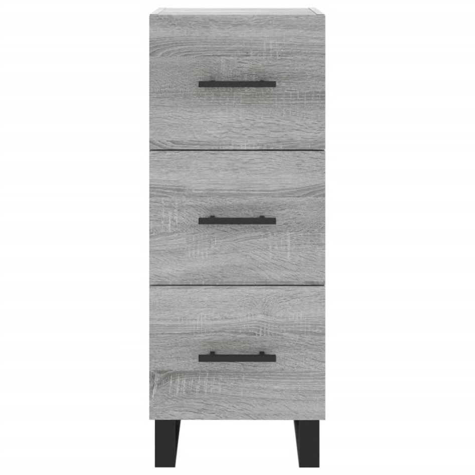 Aparador alto madera contrachapada gris Sonoma 34,5x34x180