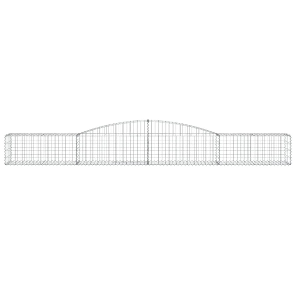 Cestas de gaviones 2 uds forma de arco hierro 400x50x40/60