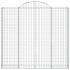 Cestas de gaviones 2 uds forma de arco hierro 200x50x180/200