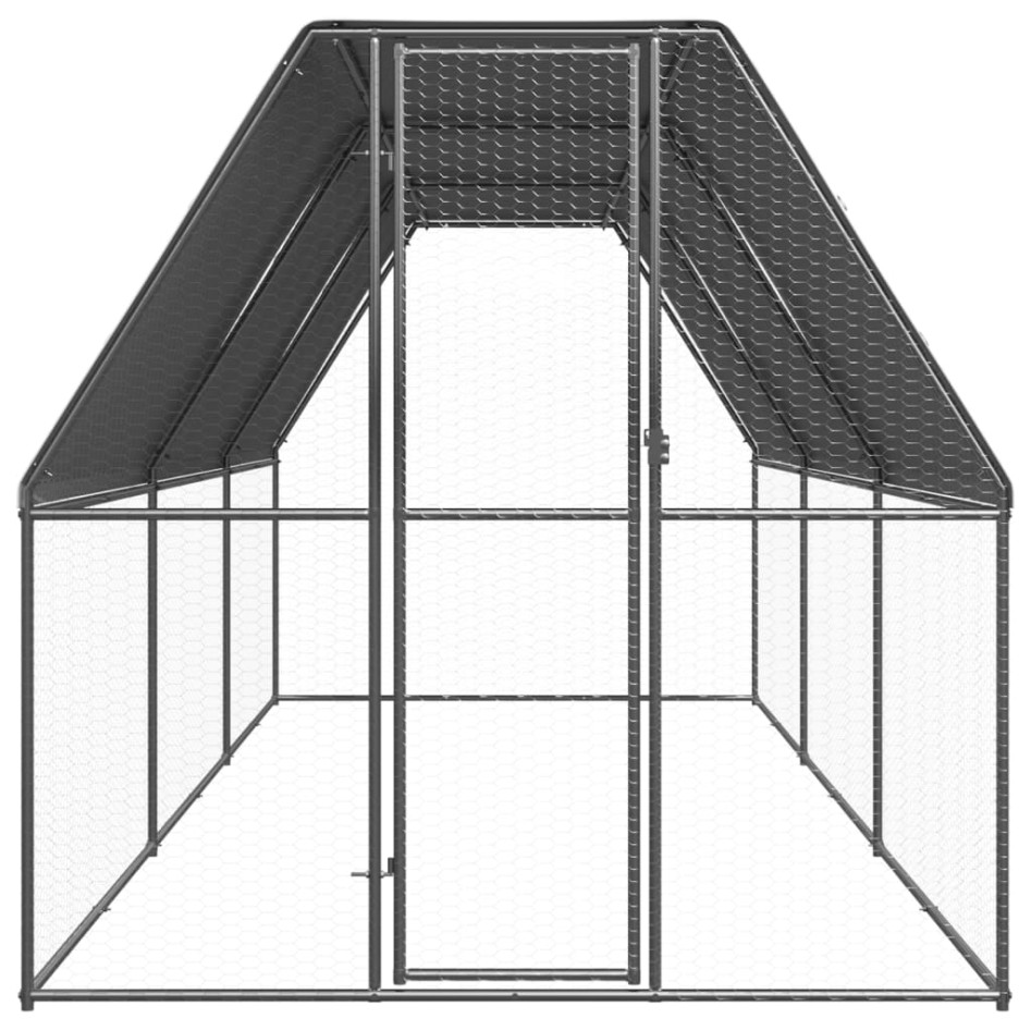 Jaula gallinero de exterior de acero galvanizado 2x6x2