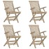 Sillas de jardín plegables 4 uds madera maciza teca 56x61x89